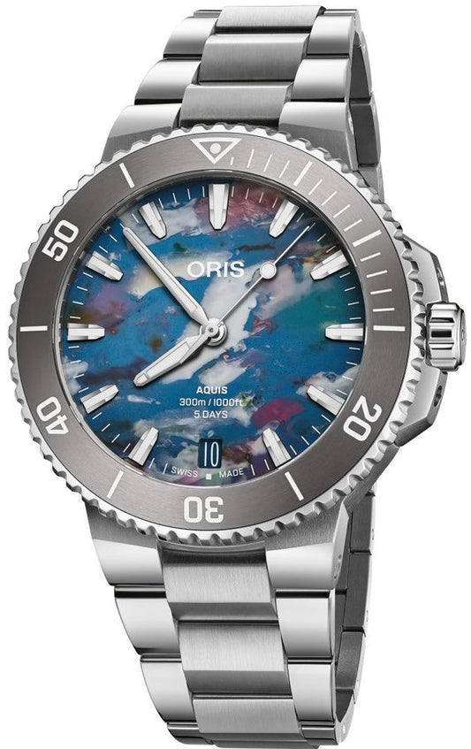 Oris Aquis Date Upcycle Calibre 400 Automatic Watch 01 400 7790 4150-07 8 23 02PEB