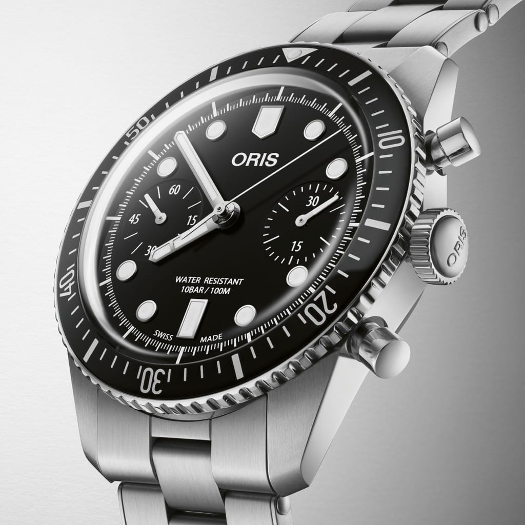 Oris Divers Sixty‑Five Chronograph Automatic Watch 01 771 7791 4054-07 8 20 18