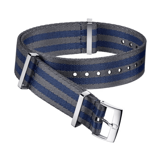 Omega NATO strap Polyamide, 5 stripe grey and blue 031CWZ007884w