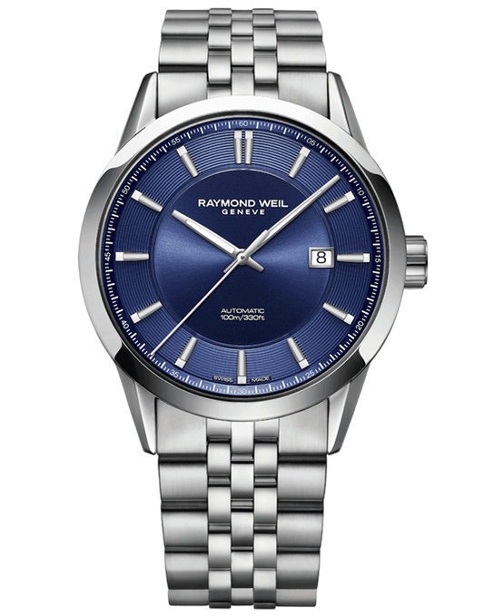 Raymond Weil Freelancer Men's Automatic Blue Dial Stainless Steel Bracelet Watch, 42mm 2731-ST-50001