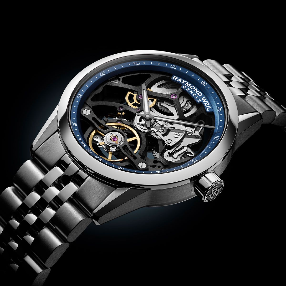 Raymond Weil Freelancer Calibre RW1212 Skeleton Automatic Watch, 38mm 2783-ST-50000