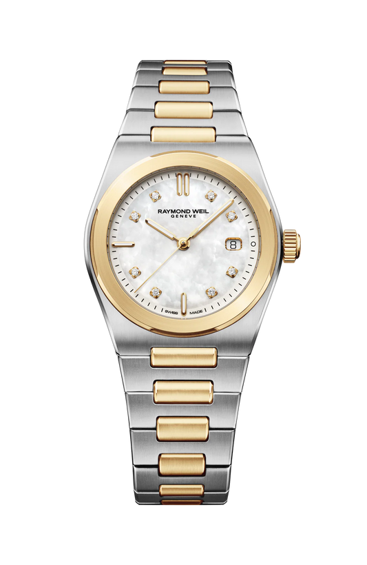 Raymond Weil A.R.T Date 30 mm, mother-of-pearl dial 1250-STP-97081