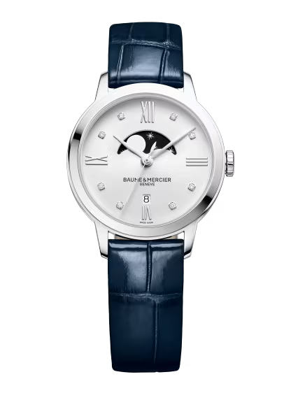 Baume & Mercier Classima Quartz Watch, Moon Phase, Diamond-Set 10329