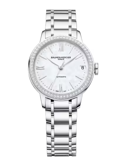 Baume & Mercier Classima Automatic Watch, Date, Diamond-Set 10479