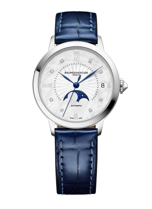 Classima Automatic Watch, Moon Phase, Diamond-Set 10633