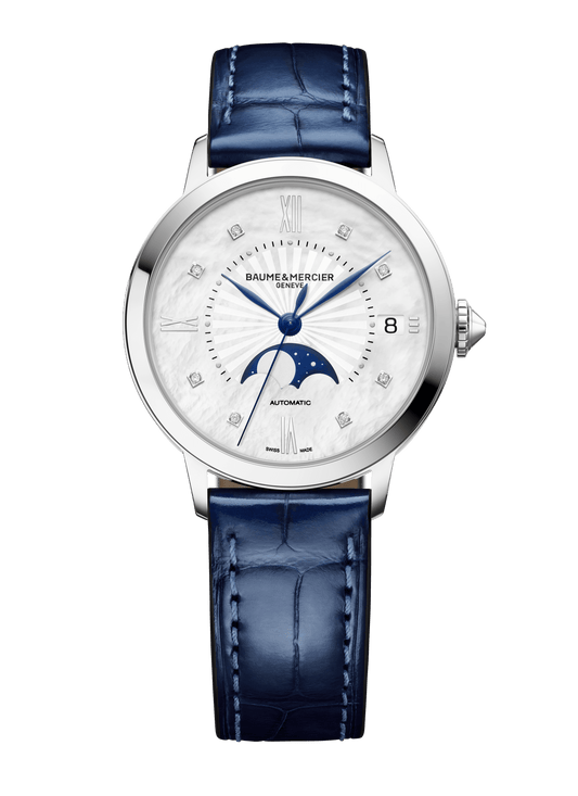 Classima Automatic Watch, Moon Phase, Diamond-Set 10633