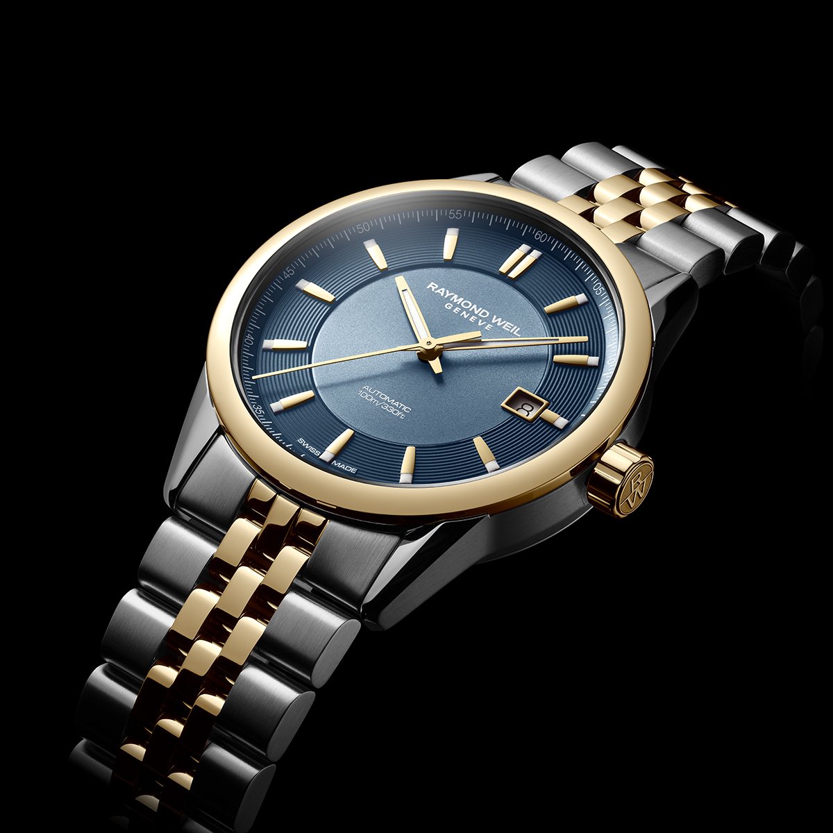 Raymond Weil Freelancer Automatic Blue Dial Stainless Steel Two-Tone Bracelet Watch, 38mm 2771-STP-50051