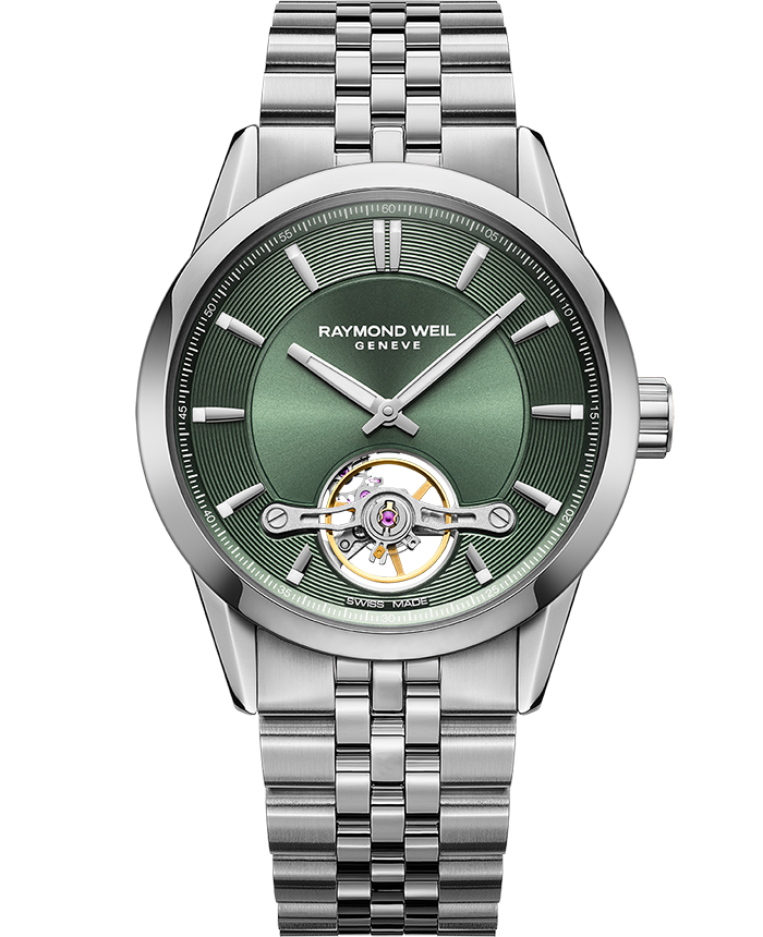 Raymond Weil Freelancer Men's Automatic Green Dial Bracelet Watch, 42.5mm 2781-ST-52051