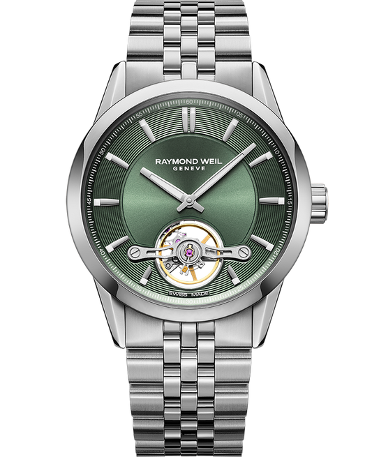 Raymond Weil Freelancer Men's Automatic Green Dial Bracelet Watch, 42.5mm 2781-ST-52051
