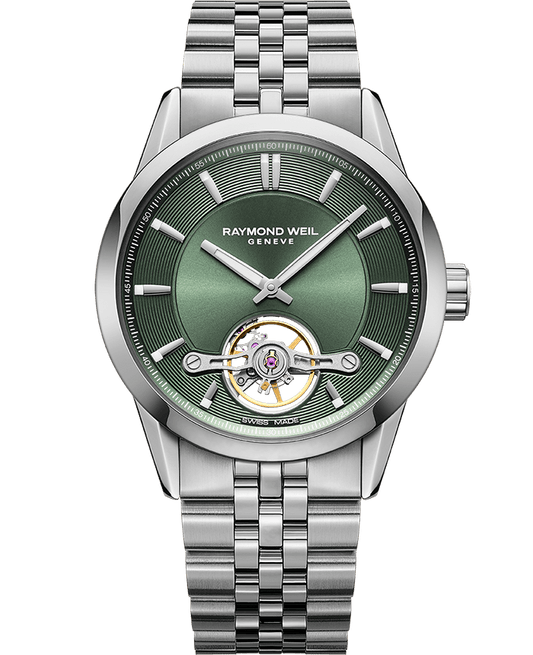 Raymond Weil Freelancer Men's Automatic Green Dial Bracelet Watch, 42.5mm 2781-ST-52051
