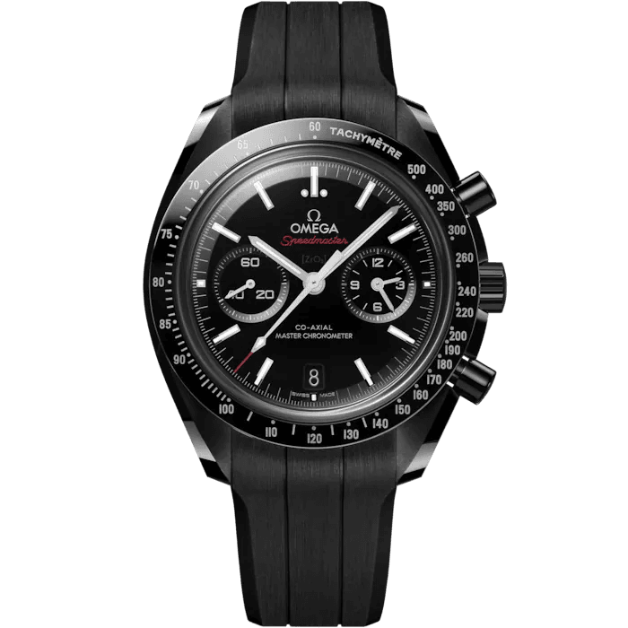 Omega Dark Side of the Moon 44.25 mm, black ceramic on rubber