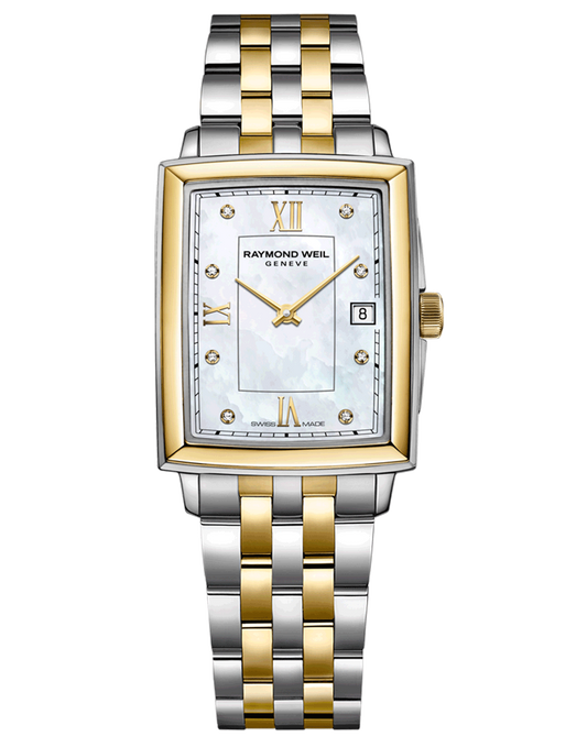 Raymond Weil Toccata Ladies Diamond Mother-of-Pearl Dial Two-Tone Bracelet Watch, 22.6 x 28.1mm 5925-STP-00995