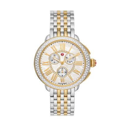 Michele Serein Two-Tone 18K Gold-Plated Diamond Watch MWW21A000069