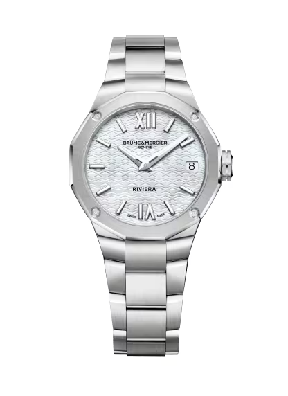 Baume & Mercier Riviera Quartz Watch, Date Display, Diamond-Set 10729