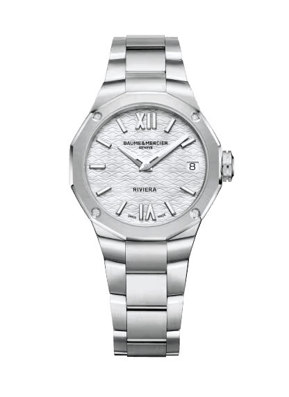 Baume & Mercier Riviera Quartz Watch, Date Display, Diamond-Set 10729