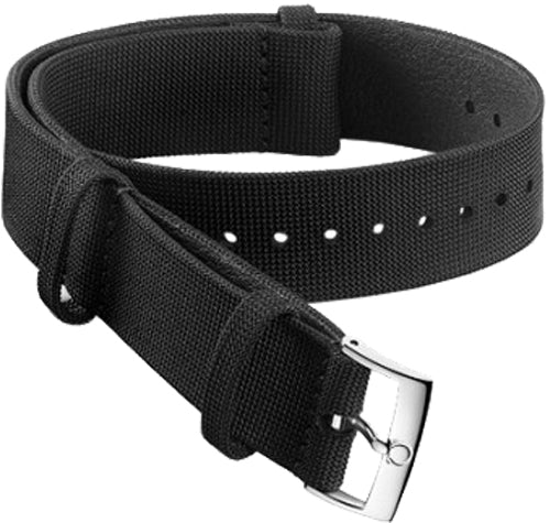 Omega NATO strap Coated nylon fabric, black O031ZSZ002065