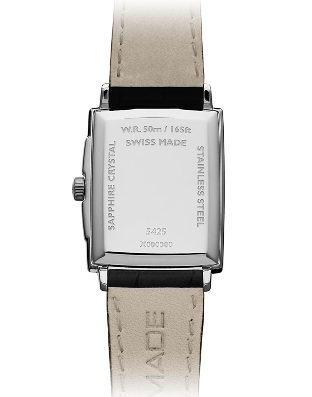 Raymond Weil Toccata Men's Rectangular White Dial Leather Strap Watch, 37 x 29mm 5425-STC-00300