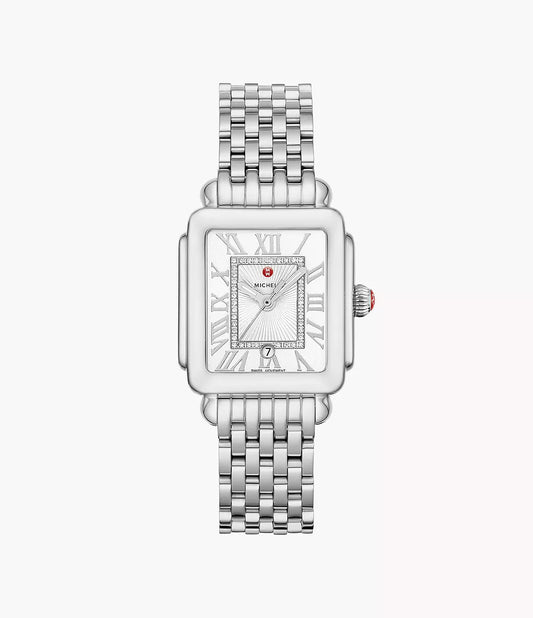 Michele Deco Madison Mid Stainless Steel Diamond Dial Watch MWW06G000012