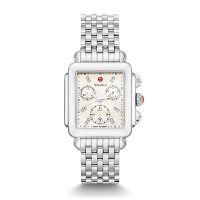 Michele Deco Diamond Stainless Steel Watch MWW06A000778
