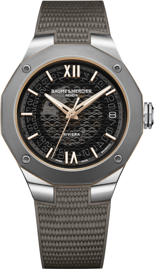 Baume & Mercier Riviera Automatic Watch, Date Display, Steel Titanium 10720