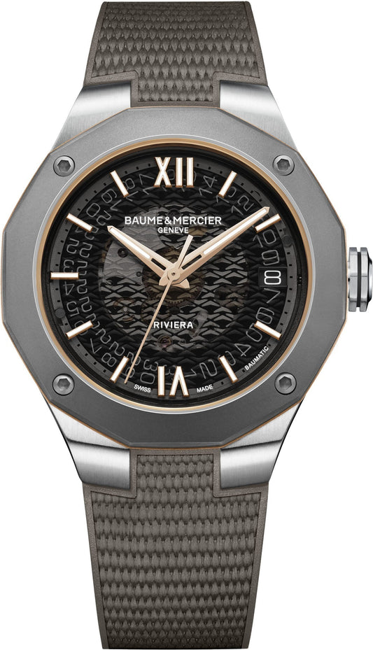 Baume & Mercier Riviera Automatic Watch, Date Display, Steel Titanium 10720