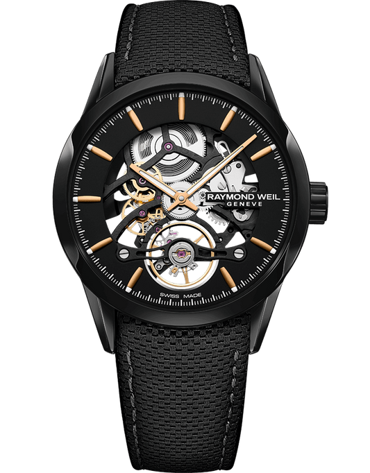 Raymond Weil Freelancer Calibre RW1212 Skeleton Men's Automatic Black Watch, 42mm 2785-BC5-20001