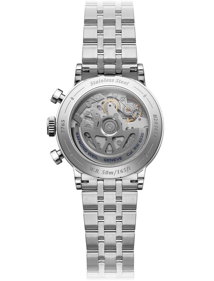 Raymond Weil Millesime Automatic Chronograph Black Dial Bracelet Watch, 39.5 mm 7765-ST-20001