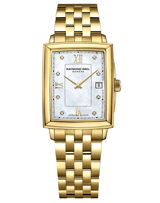Raymond Wei Toccata Ladies Gold Diamond Quartz Watch, 22.6 x 28.1 mm 5925-P-00995