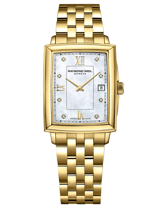 Raymond Wei Toccata Ladies Gold Diamond Quartz Watch, 22.6 x 28.1 mm 5925-P-00995