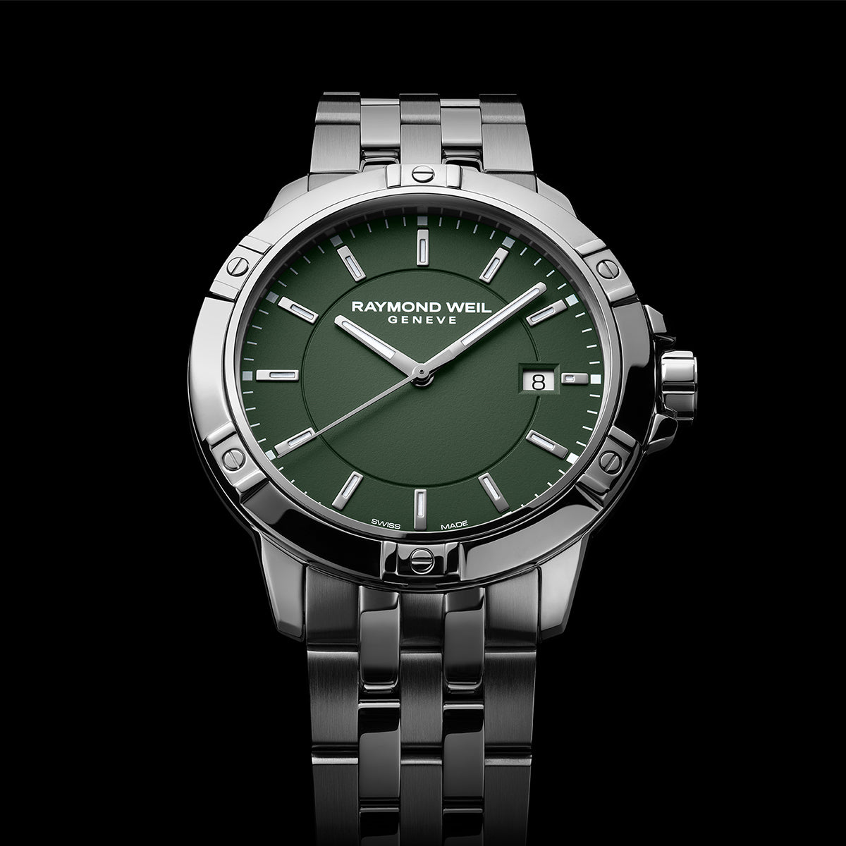 Raymond Weil Tango Men's Quartz Green Dial Bracelet Watch, 41mm 8160-ST-52041