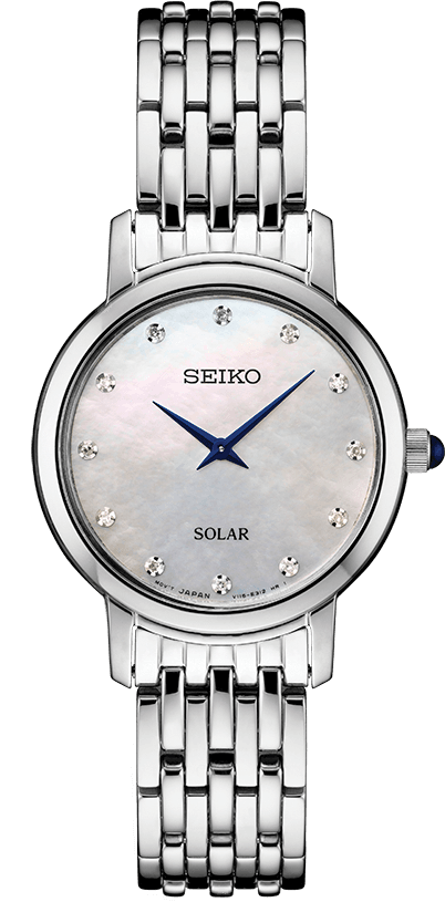 Seiko Solar Mother of Pearl Dial Ladies Watch SUP397