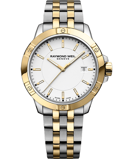 Raymond Weil Tango Men's Quartz White Dial Two-Tone Bracelet Watch, 41mm 8160-STP-30041