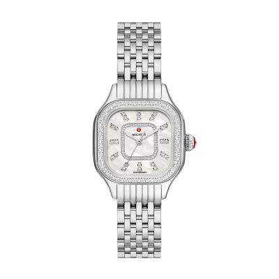 Michele Meggie Diamond Stainless Steel Watch MWW33B000001
