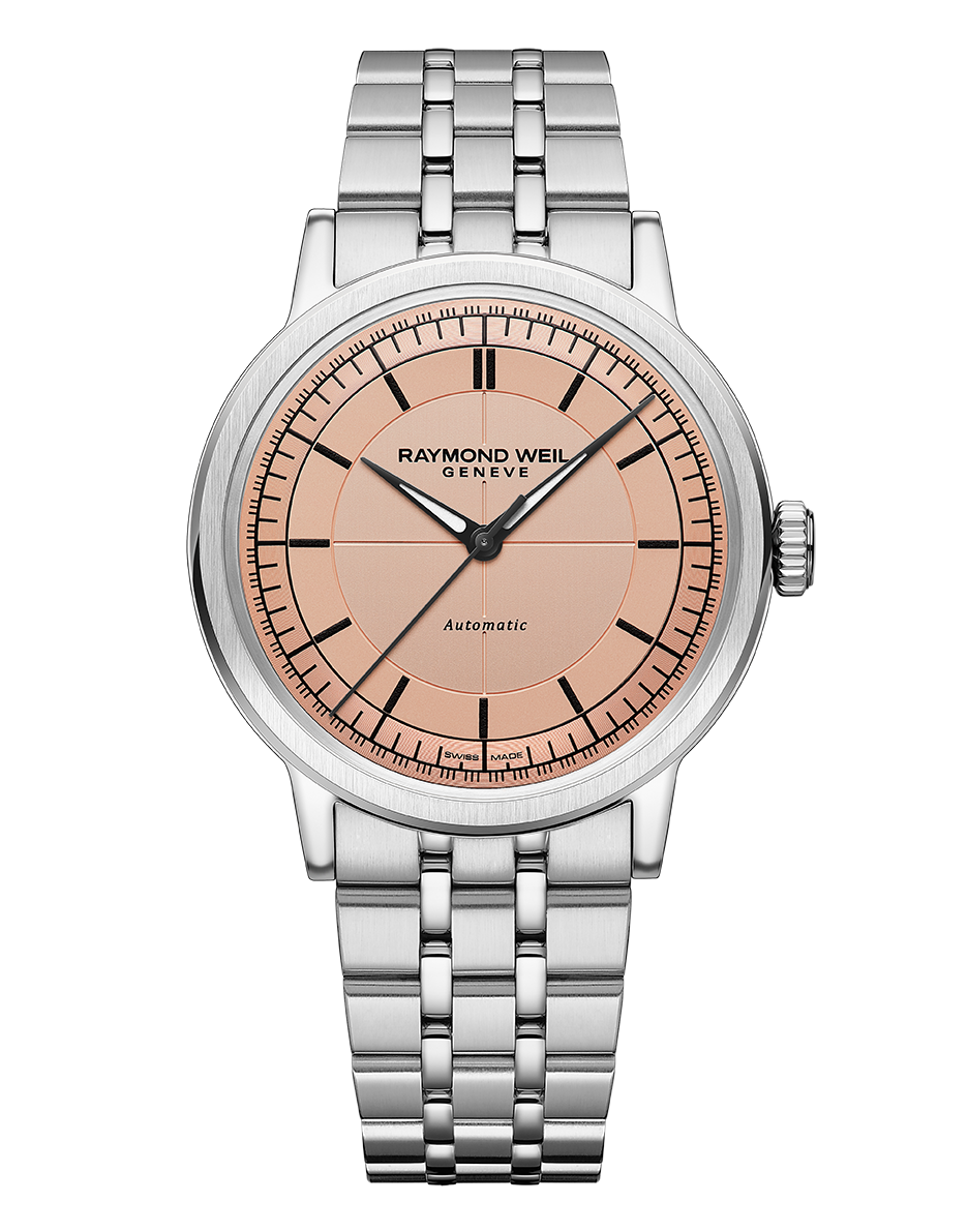 Raymond Weil Millesime Men's Automatic Salmon Sector Dial Bracelet Watch, 39.5mm 2925-ST-80001