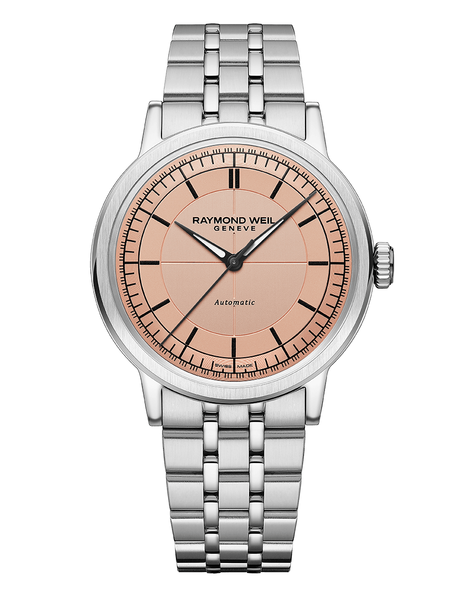 Raymond Weil Millesime Men's Automatic Salmon Sector Dial Bracelet Watch, 39.5mm 2925-ST-80001