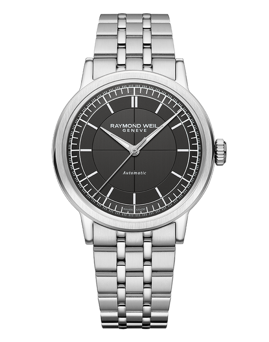 Raymond Weil Millesime Men's Anthracite Sector Dial Bracelet Watch, 39.5mm 2925-ST-60001