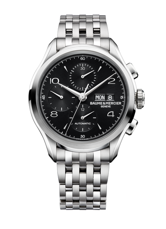 Baume & Mercier Clifton Black Dial Steel Men's Watch 10212