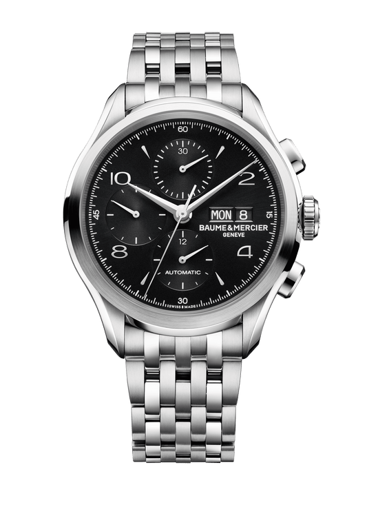 Baume & Mercier Clifton Black Dial Steel Men's Watch 10212