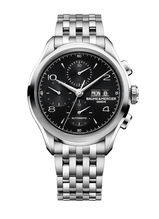 Baume & Mercier Clifton Black Dial Steel Men's Watch 10212