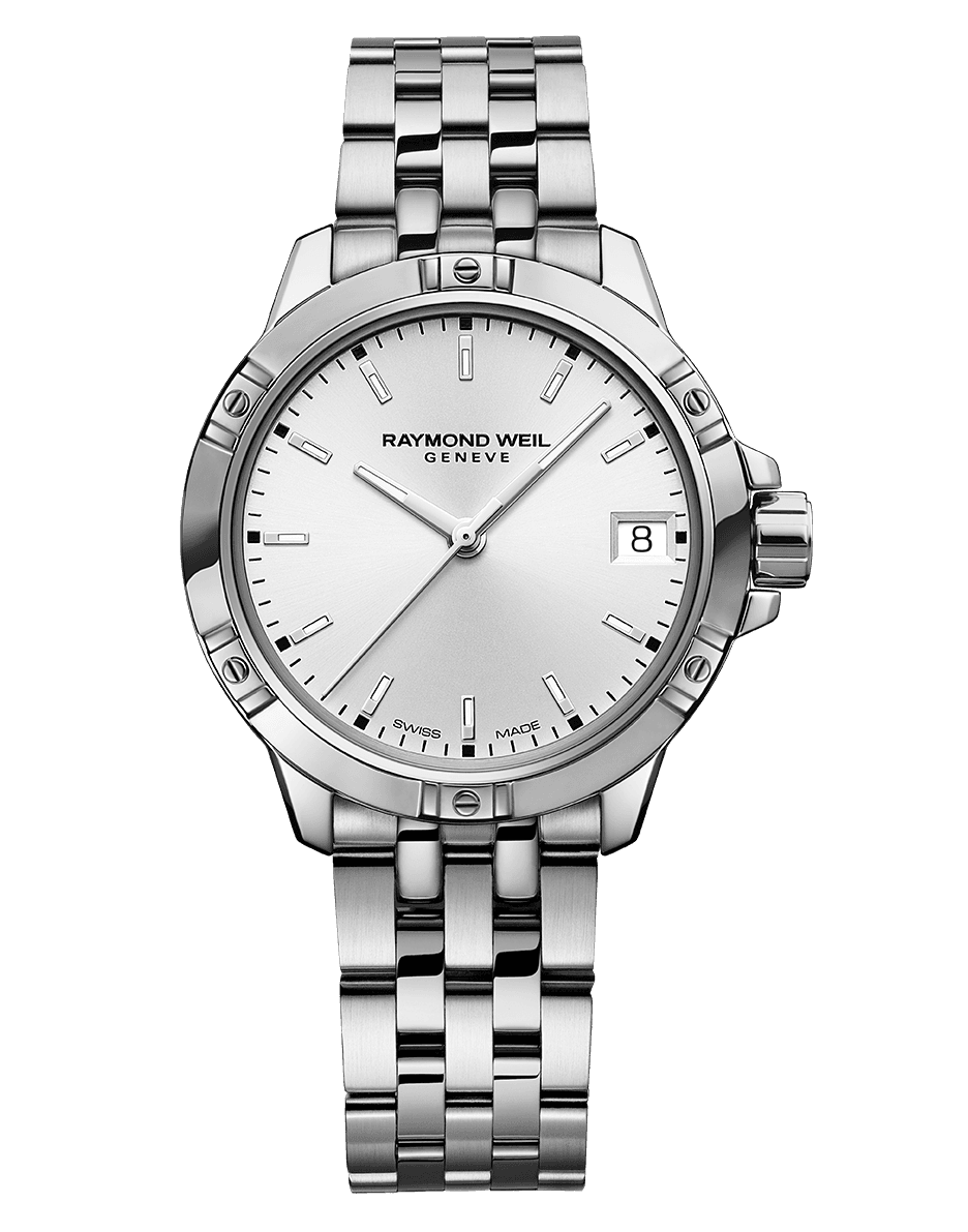 Raymond Weil Tango Ladies Quartz Sunrayed White Dial Stainless Steel Bracelet Watch, 30mm 5960-ST-30041