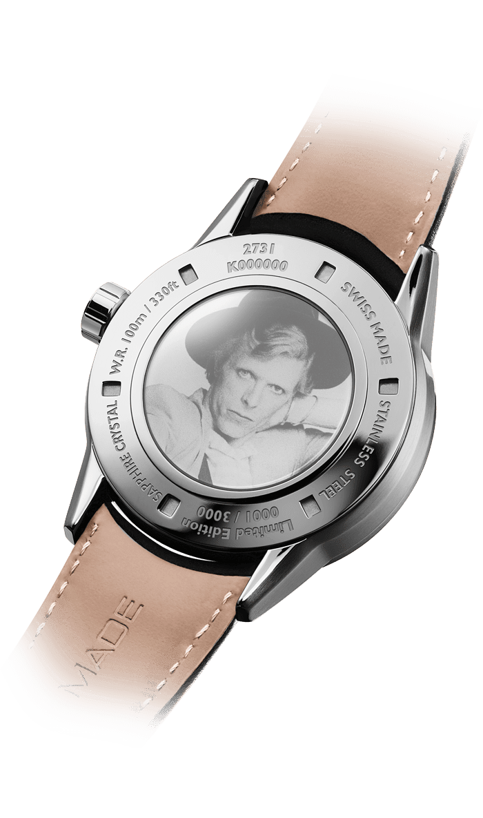 Raymond Weil Freelancer Men's Limited Edition David Bowie Automatic Black Dial Leather Strap Watch, 42MM 2731-STC-BOW01