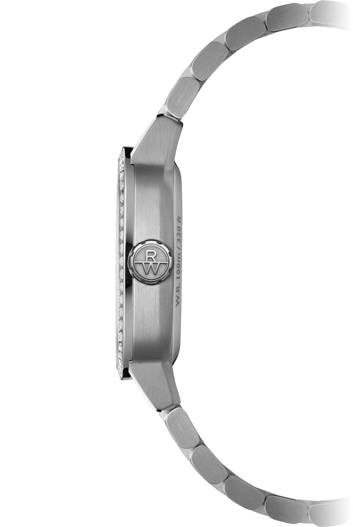 Raymond Weil Freelancer Ladies Automatic 60 Diamonds Green Dial Bracelet Watch, 34.5 x 34.5mm 2490-STS-52051