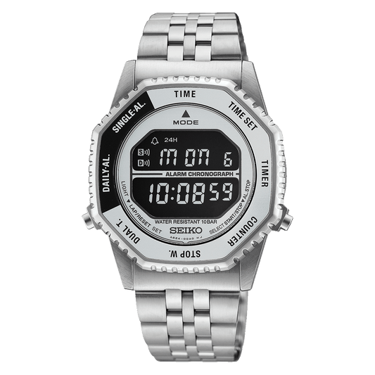 Seiko Rotocall Silver Digital Quartz Watch HFL002