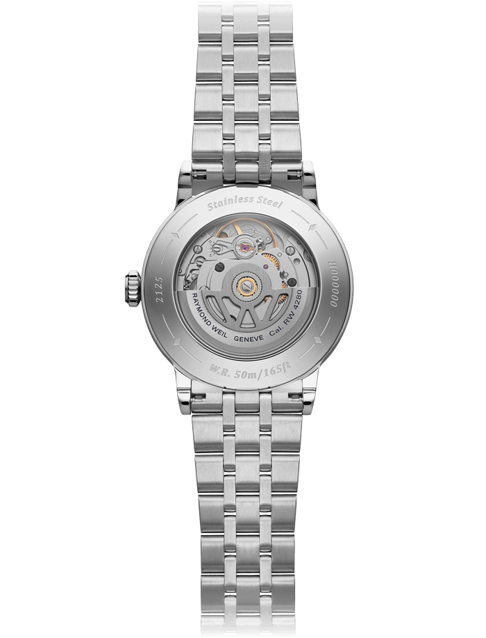 Raymond Weil Millesime Automatic Central Seconds Silver Dial Bracelet Watch, 35mm 2125-ST-65001