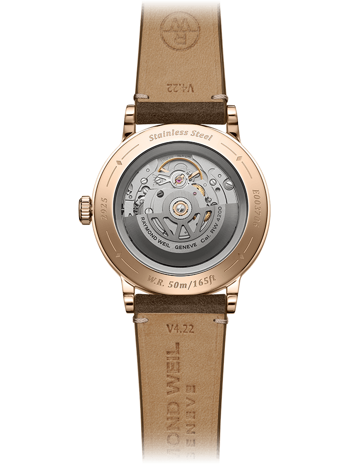 Raymond Weil Millesime Men's Automatic Silver Sector Dial Brown Leather Strap Watch, 39.5mm 2925-PC5-65001