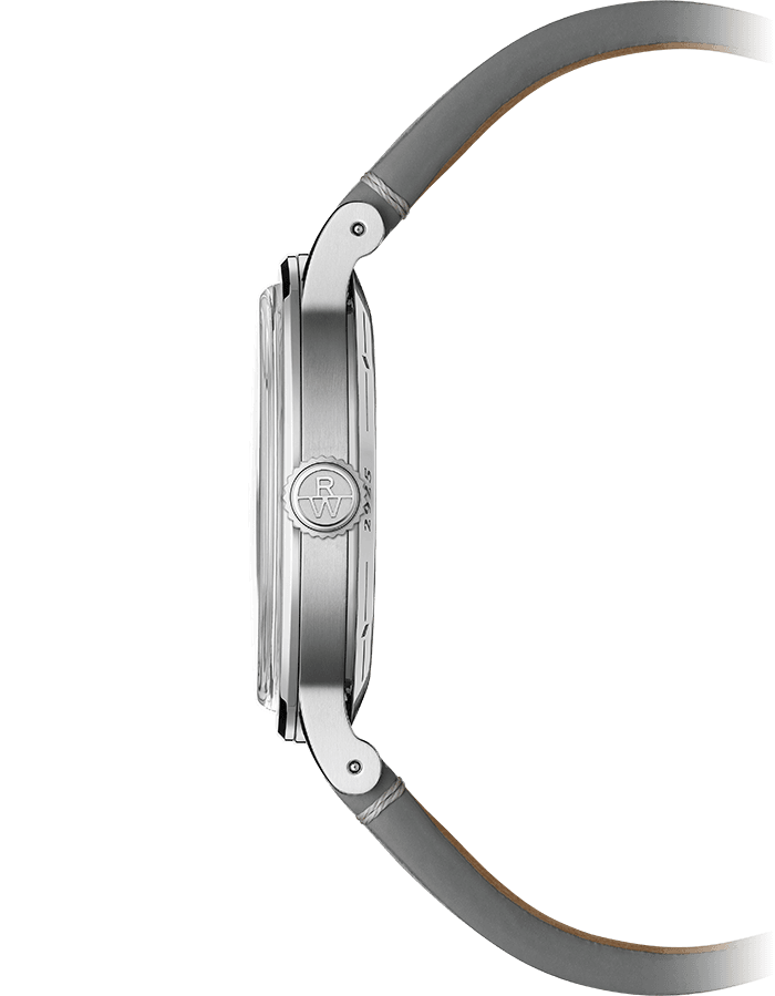 Raymond Weil Millesime Men's Automatic Salmon Sector Dial Grey Leather Strap Watch, 39.5mm 2925-STC-80001