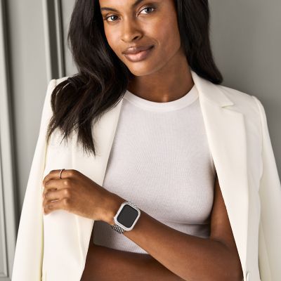 Michele Series 6 40MM Diamond Case For Apple Watch® in Two-Tone 18K Gold-Plated MWAB640002