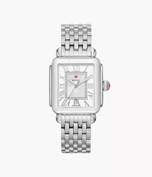 Michele Deco Madison Stainless Diamond Dial Watch MWW06T000141