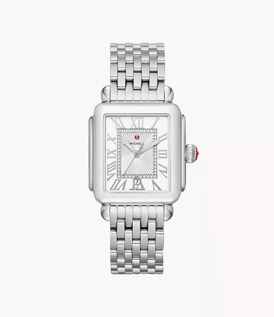 Michele Deco Madison Stainless Diamond Dial Watch MWW06T000141