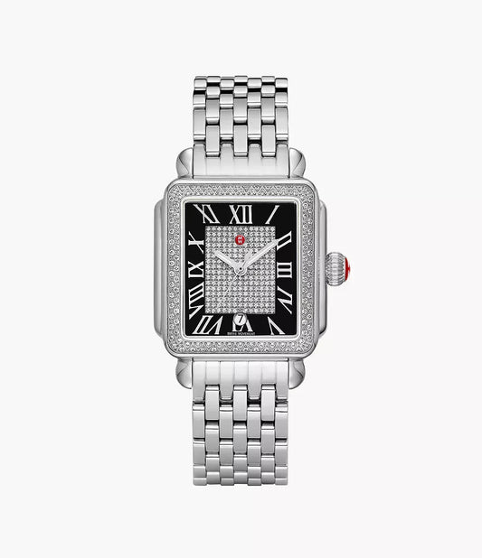 Michele Limited Edition Deco Madison Stainless Steel Diamond Watch MWW06T000274